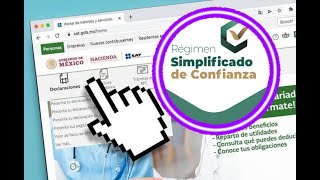 DECLARACION MENSUAL régimen simplificado de confianza  Personas Físicas [upl. by Ahsocin]