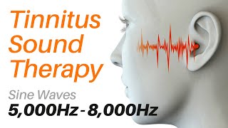 Tinnitus Sound Therapy  Sine Waves 5000Hz  8000Hz with Screensavers  Noises Inside Head [upl. by Rachel]