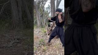 Two Sword TRAINING DRILL 2 ⚔️🥷🏽 katana samurai martialarts [upl. by Drofnelg]