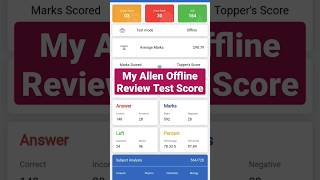 Allen Achiever Test Score😕neet2023 aiims allen [upl. by Erlandson]