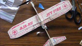 JARU Jetfire balsa wood chuck glider RC conversion DSM2 brick [upl. by Watanabe]