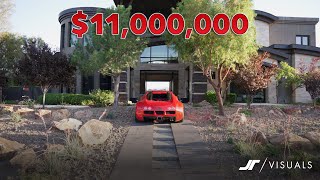 Park Your Bugatti INSIDE this 11M Las Vegas Mansion [upl. by Enylecoj]