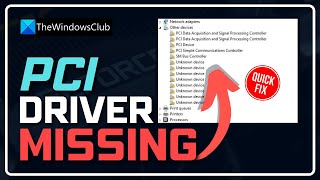 PCI device driver missing Where do I download it [upl. by Freed]