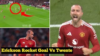 Eriksen Amazing Goal Vs Twente  Europa League  Manchester United Vs Twente [upl. by Ecinrahs]