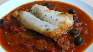 Cod amp Chorizo in Homemade Tomato Sauce How to Cook Fish recipe [upl. by Eirameinna]