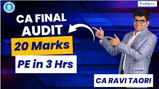 20 Marks Professional Ethics in 3 hrs  CA Final Audit  CA Ravi Taori [upl. by Averat999]