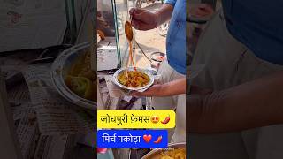 Famous Jodhpuri mirchi pakoda chaat  Jodhpur street food shorts [upl. by Cohla]