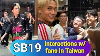 SB19 INTERACTIONS WITH FANS IN TAIWAN [upl. by Yortal238]