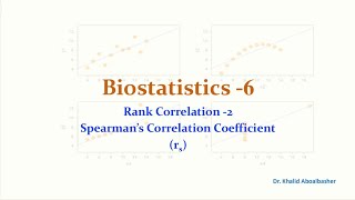 Biostatistics  6 Rank Correlation2  جامعة بيشة [upl. by Husch]