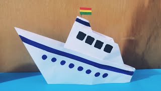 Cómo hacer un Barco de papel fácil  Origami Boat [upl. by Naggem281]