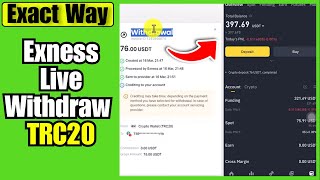 Withdraw Fund In Exness by TRC20 LIVE  How to withdraw From exness [upl. by Khajeh]