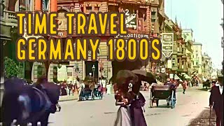 INSANE Berlin 1800s Colorized Film Frederick Street Germany [upl. by Pope]