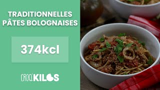 Traditionnelles pâtes à la bolognaise  CroqKilos [upl. by Romaine]