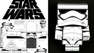 Como hacer cubecraft o papercraft stormtrooper de Star Wars [upl. by Tonjes]