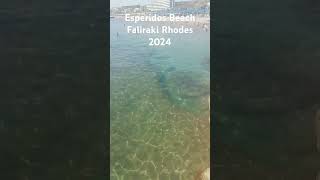 Esperides beach Faliraki beach Rhodes [upl. by Inatsed847]