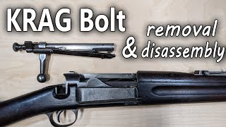 Krag Jorgensen Bolt Removal amp Disassembly [upl. by Alliuqahs]