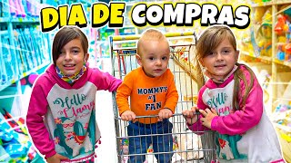 DIA DE COMPRAS COM AS CRIANÇAS  🤑 💸 JÉSSICA GODAR LAURINHA E HELENA E GABRIEL [upl. by Aihpled836]