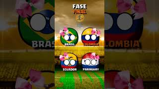 BRASIL en el CAMPEONATO SUDAMERICANO FEMENINO Sub17 2024 countryballs [upl. by Sale]