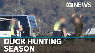 Duck shooters guns seized and licence suspended after drone spies suspect behaviour  ABC News [upl. by Alvis]