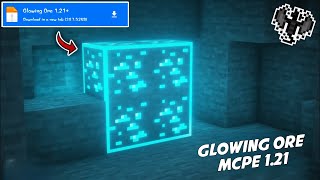 Glowing ores texture pack mcpe 121  Mcpe glowing ore 121  visible ores resource pack download [upl. by Rekab700]