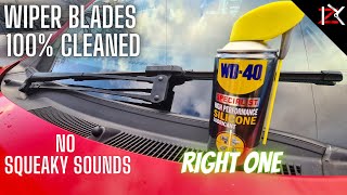 How To SUPER Clean Windscreen Wiper Blades  NO Squeaky Sounds  Use The CORRECT WD 40 SPRAY [upl. by Verge]