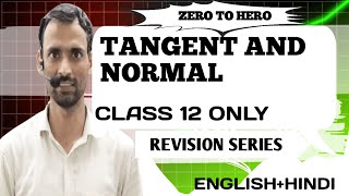 Application of differentiation Tangent and normal class 12 bihar and up board math revision [upl. by Boynton]