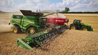 ðŸ˜± XXL HARVEST IN FRANCE ðŸ‡«ðŸ‡· John Deere X9 Coupe de 14m amp Perard Interbenne 46m2 ðŸŒ¾ [upl. by Tjon693]