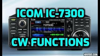 ICOM IC7300 CW Functions  Mic as Keyer [upl. by Horick]