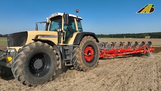 Ackerland pflügen 2024 Traktor FENDT 93 Vario Sondermodel KUHN 7Schar Aufsattelpflug Landwirtschaft [upl. by Arahc]