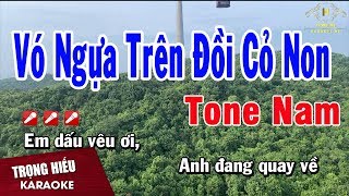 Karaoke Vó Ngựa Trên Đồi Cỏ Non Tone Nam Nhạc Sống  Trọng Hiếu [upl. by Daloris]