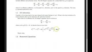 Lab111 Advection Equation [upl. by Gernhard]