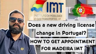 Does a new driving license change in Portugal 🇵🇹  How to make Madeira IMT appointment [upl. by Julio]