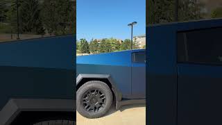 Wrapping The Cybertruck In Satin Color Flip Blue [upl. by Haiel]