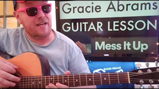 How To Play Mess It Up Guitar Gracie Abrams  easy guitar tutorial beginner lesson easy chords [upl. by Atirys]