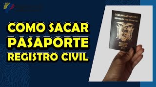 COMO SACAR PASAPORTE EN EL REGISTRO CIVIL [upl. by Ailahk]