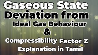 GS10Deviation from ideal gas behaviour and Compressibility factorGaseous Statesdchemistry [upl. by Edas]