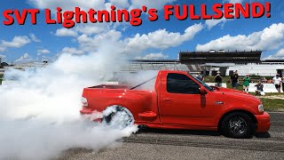 Southeast Ford SVT Lightning Meet  2021  Part 3  Burnouts Pulls and More at Rockingham Speedway [upl. by Emil]