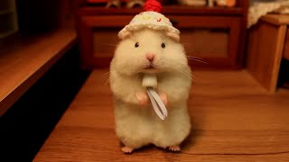 Needle Felting Tutorial For Beginners  Needle Felted Cute Hamster  Needle Felting ASMR  Tutorials [upl. by Hutt301]