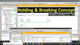 Holding amp Breaking Concept in PLC  Industrial Automation Concepts [upl. by Amsaj355]