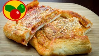 Empanada de jamón y queso Receta Italiana  Como hacer Mattonella de Sicilia [upl. by Danella]