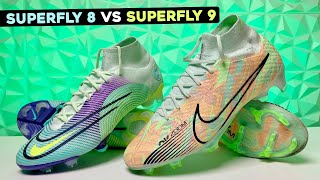 SUPERFLY 8 vs SUPERFLY 9  ¿Cuál es mejor  COMPARATIVO NIKE MERCURIAL [upl. by Newmark]