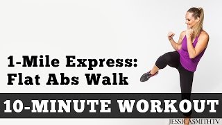 1 Mile Express Abs Walk  Low Impact Cardio Core Workout You Can Do At Home In a Small Space [upl. by Brande31]