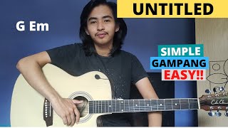 CHORD SIMPLE GAMPANG Untitled  Rex Orange County Tutorial Gitar Easy Chords [upl. by Ettelimay334]