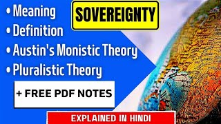 POLITICAL SCIENCE Meaning Definition of Sovereignty  Monistic amp Pluralistic Theories BA BA LLB [upl. by Noived]