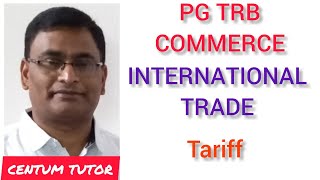 TN PG TRB COMMERCE INTERNATIONAL TRADETARIFF [upl. by Einon]