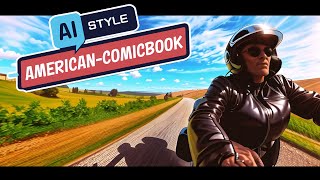 AI style quotAmericancomicbookquot un road trip en R 1100 RT [upl. by Venable]