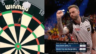 ROSS SMITH HITS A NINE DARTER 2024 Dutch Darts Championship [upl. by Altaf]