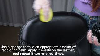 Leather amp Vinyl Recoloring Balm Operation Video [upl. by Hadwin516]