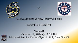 20241012 Capital Cup Game 1 vs NJ Colonials1st Period [upl. by Jean]