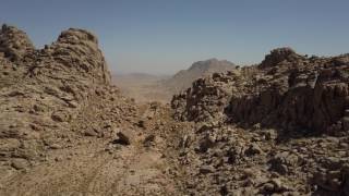 Aerial video of plateau in between peaks on Mount Sinai [upl. by Ilajna]